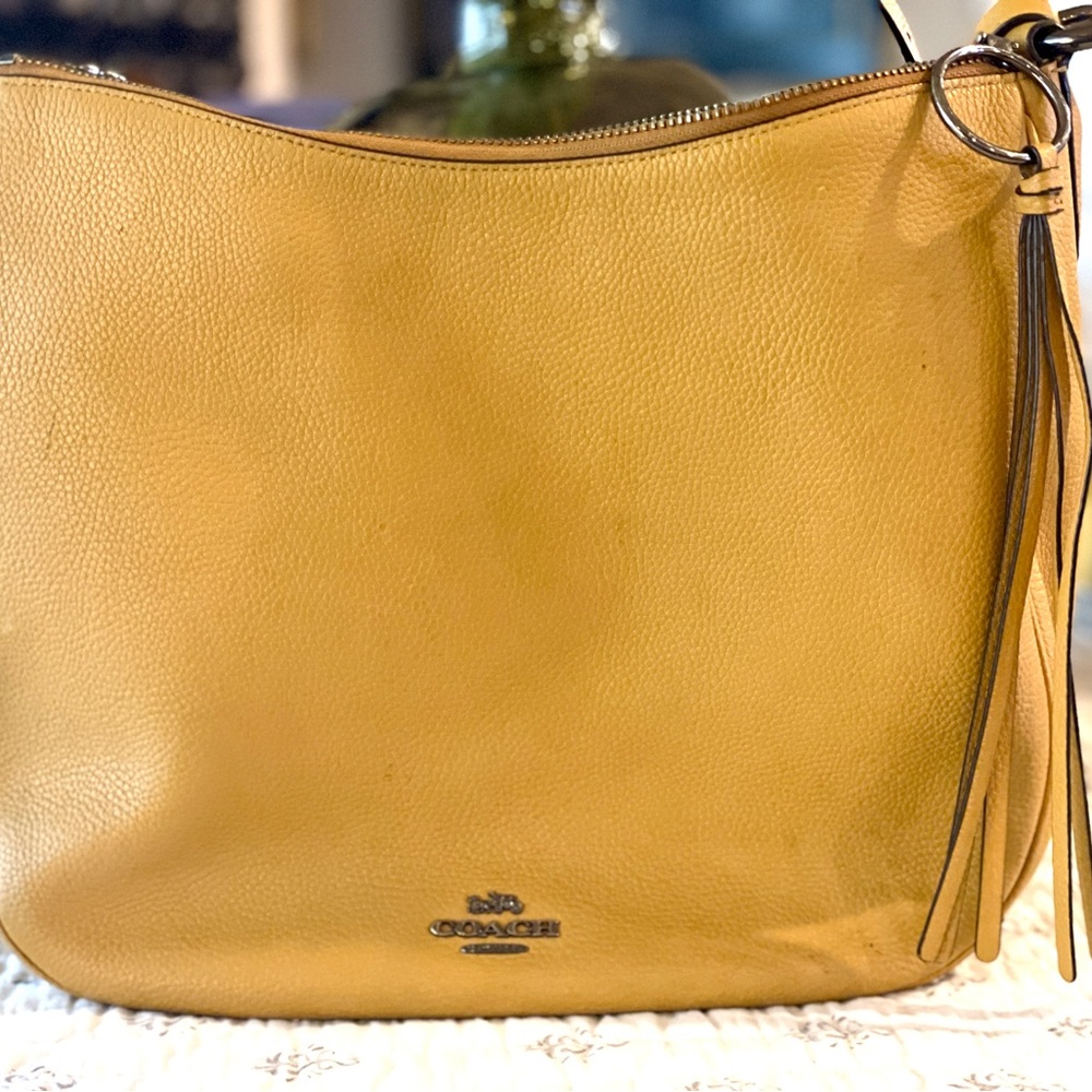 Coach Gold Leather Shoulder Bag